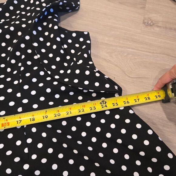 Lane Bryant black & white polka dot dress Flutter sleeves plus size 18/20 - Picture 9 of 13